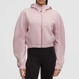 Lululemon Scuba Full-Zip Cropped Hoodie Pink Haze / Rose Gold